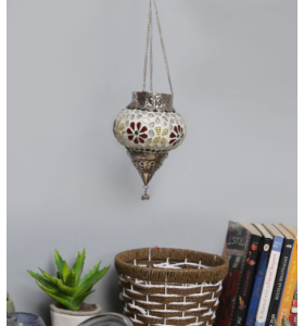 Metal & Glass Tea Light Holder